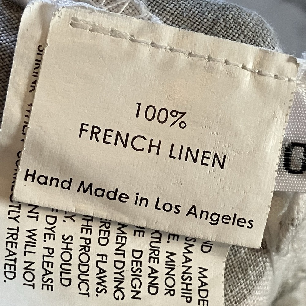 Enza Costa French Linen Easy Pants Womens Size 0 White Gray Jogger - Picture 9 of 11